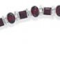 Square & Oval Garnet Bracelet 22675
