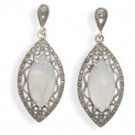 Marcasite and White Shell Earrings 64609