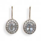 Oxidized Blue Topaz Earrings 64803