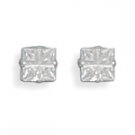 4mm Square Earrings 64781