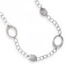 Textured Oval Length Necklace 33348