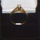 14kt yellow gold princess cut diamond ring
