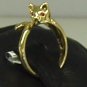 14KT YELLOW GOLD CAT RUBY EYES RING