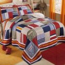 Ronnie Patchwork Prewashed Cotton Full / Queen Quilt with 2 Shams