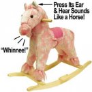 Pink Plush Rocking Pony with Sound