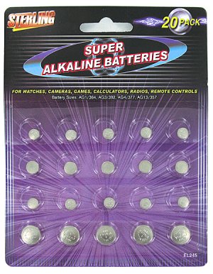 Assorted Mini Button Battteries BULK Factory sealed.