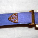 Danier lavender suede leather belt repousse ornate buckle & tongue medium ll1618