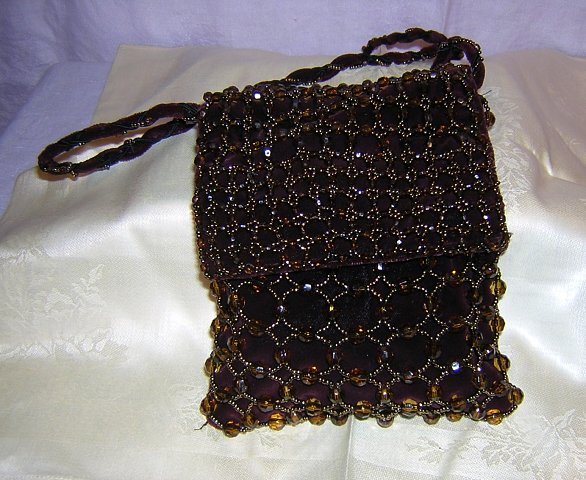 Jeanne Lottie beaded velvet evening bag shoulder strap Madeira ll1552