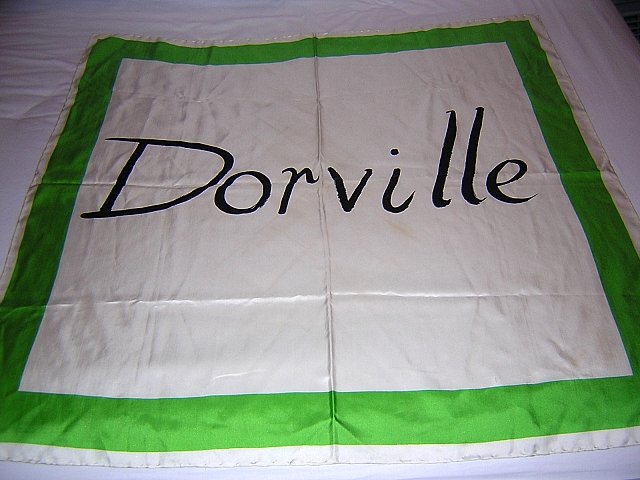 Dorville vintage silk signature scarf fashion history large ll1813