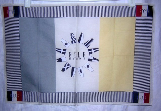 Elle Homme rectangular hankerchief nautical flags unused ll1658