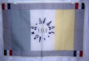 Elle Homme rectangular hankerchief nautical flags unused ll1658