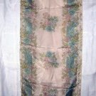 Liz Claiborne long pastel floral scarf roll hem vintage ll1971