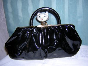 black clutch purse with handle