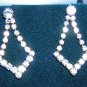 Rhinestone dangling earrings pierced elegance vintage jewelry  ll2024