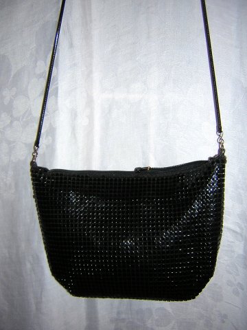 Slinky black aluminum mesh evening bag snake chain Rafy ll1535