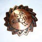 Solid copper pin brooch bird motif Southwest vintage ll1964