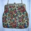 Regale floral tapestry evening bag handmade vintage ll1519