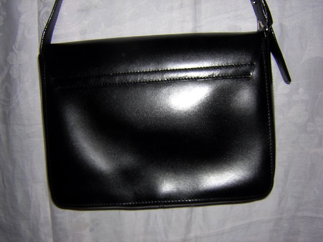 black leather envelope