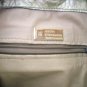 Metalic printed leather drawstring shoulder bag High Fashion unused vintage ll1011