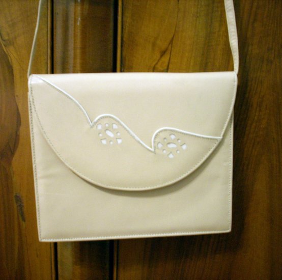 Capprino Spain beige calf leather dress-up bag shoulder or clutch ll1012