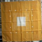 Karin white polka dots on marigold synthetic scarf vintage ll1096
