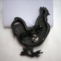 Pewter rooster with tiny chick pin brooch vintage chicken ll1097