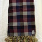 Huntleigh Heathers wool scarf by Currie silk fringe vintage ll1353