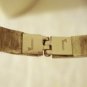 Crown Trifari hinged bangle bracelet safety chain silver tone vintage ll1381