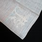Exquisite hand embroidered Appenzell linen hanky S monogram rolled hem ll1340