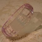 Faceted tinted clear lucite plastic bangle bracelet vintage ll1436