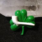 Shamrock and pipe plastic pin brooch vintage ll1512