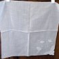 Large handmade ladies linen hanky Marghab style embroidery antique linens ll2109