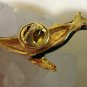 Enamel on gold plate humpback whale tie tac or pin perfect condition ll2111
