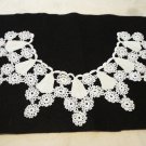 Hand crocheted white lace collar snowflakes and pyramids vintage lace ll2181