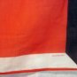 Evan Picone large airy cotton scarf or wrap red navy vintage ll2246