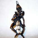 Copper and rhinestone island dancer pin japanned excellent vintage ll2429