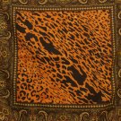 Animal print paisley scarf large polyester square dramatic excellent vintage ll2450
