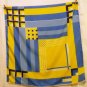 1960s modern art design scarf polyester Italy rolled hem vintage ll2475