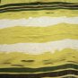 Silky stole shades of green and rust watercolor print excellent vintage ll2575