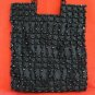 Black faux jet bead satin evening bag exclusively for Giorgio Beverly Hills superior vintage ll2623