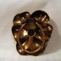 Jeri Lou pansy scarf clip brass tone excellent vintage ll2628