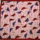 Red Hat Society cotton bandana scarf hats roses pink red purple pre-owned ll2667