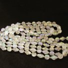 Rope necklace plastic aurora borealis beads 76 inches excellent vintage ll2786