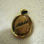Antique gold filled locket tiny for child 2 photo spaces engraved ll2789