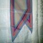 Liz Claiborne bias cut pastel stripe scarf pearl gray vintage ll2795