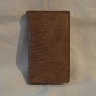 Tan leather card case unisex 16 slots preowned excellent ll2844