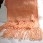 Alpaca long fringed muffler or peach scarf brushed wool unused preowned ll2876