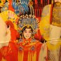 Chinese theatre large silk scarf frame-able outrageous unused pre-owned ll2893