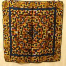 Hardy Amies for Park Lane small square scarf silk 19 inches colorful maze Exc  vintage ll2961