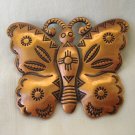 Copper butterfly pin brooch Southwest motifs as new Bell Trading Post ll2967